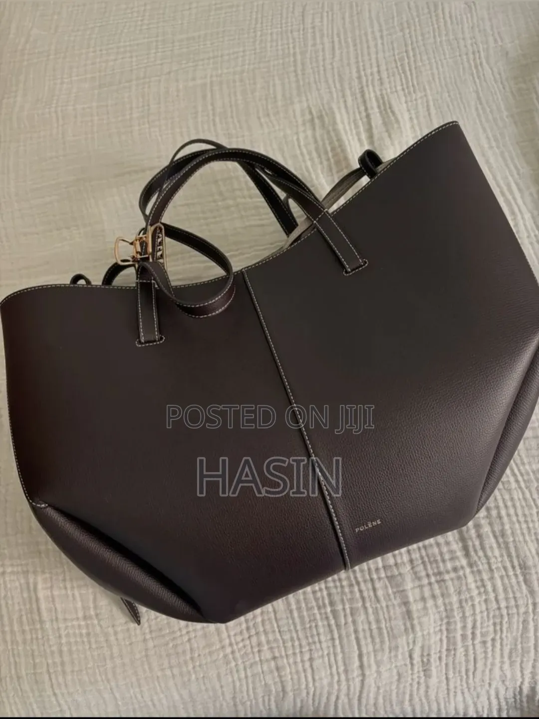 Polène Cyme Leather Tote Bag – Medium Large Sizes Available