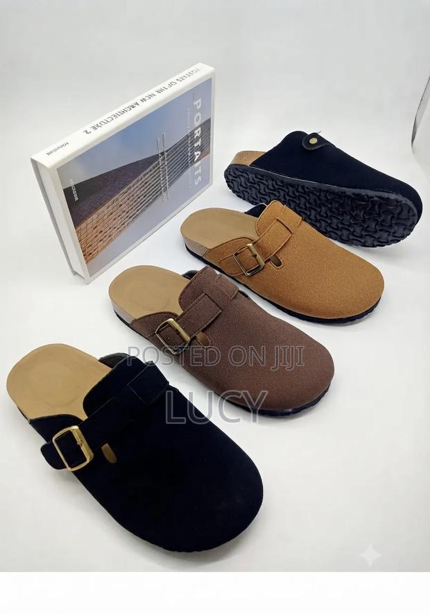 Men's Trendy Casual Suede Clogs With Buckle (Multiple Colors)