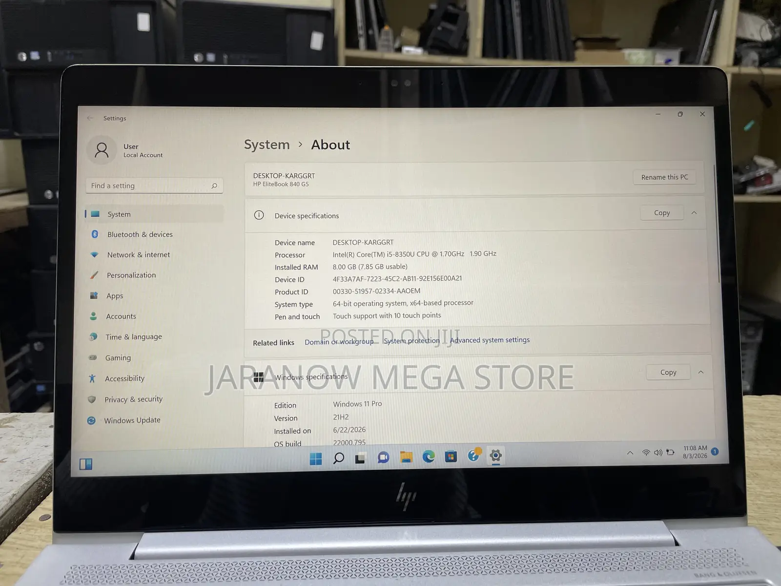 Laptop HP EliteBook 840 G5 8GB Intel Core i5 SSD 256GB