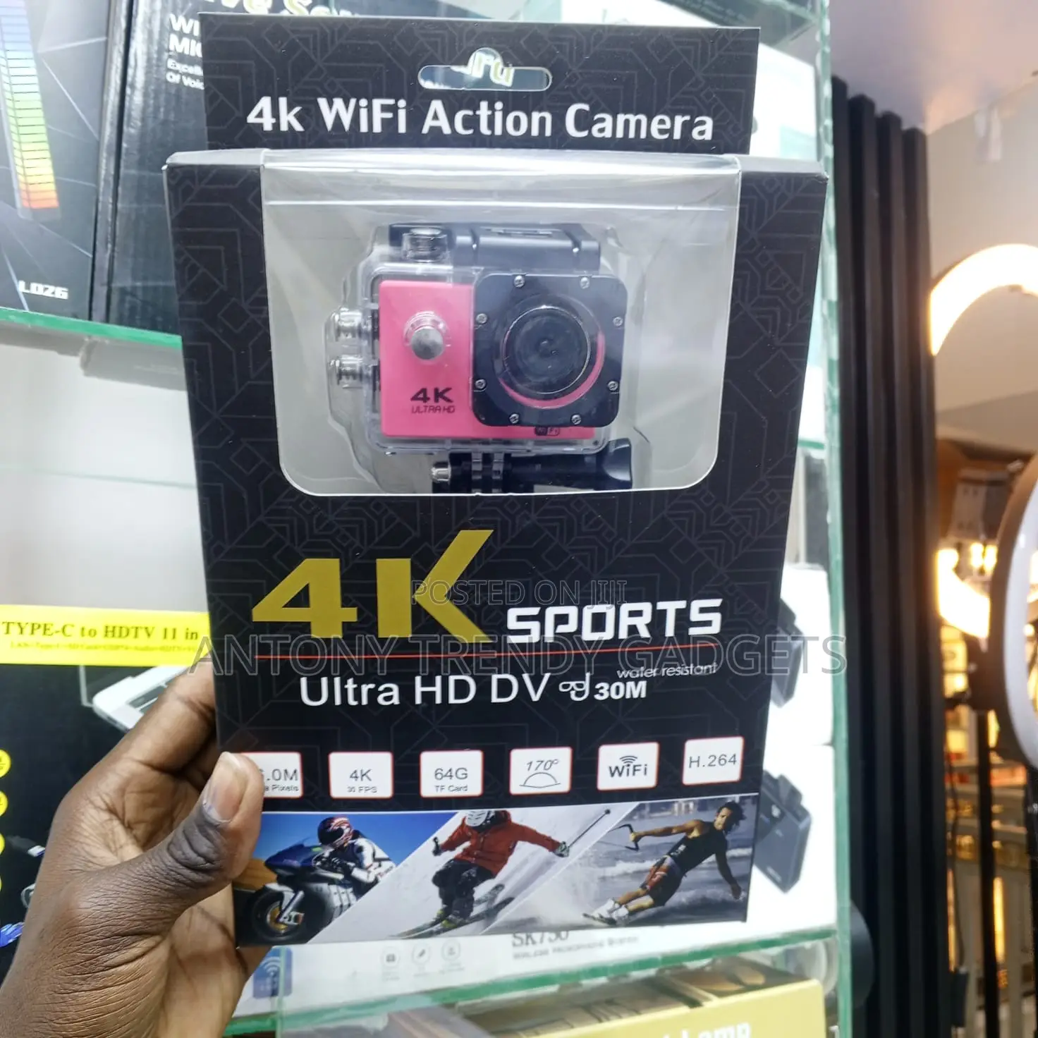 Ultra HD Action Camera With WiFi Waterproof Case