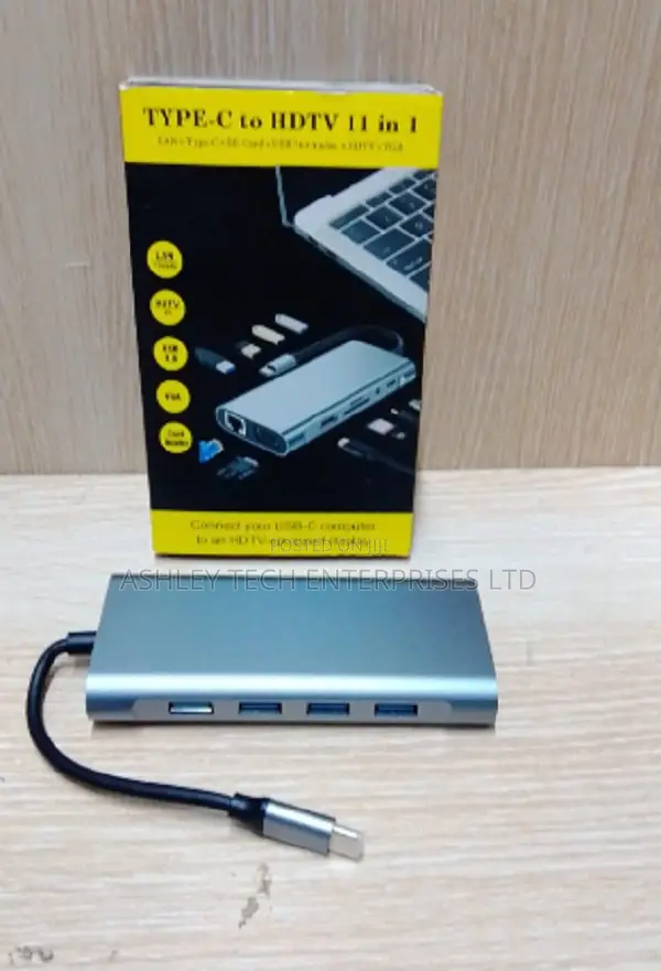 Multiport 11-in-1 USB-C Hub With Fast Data Transfer Charging