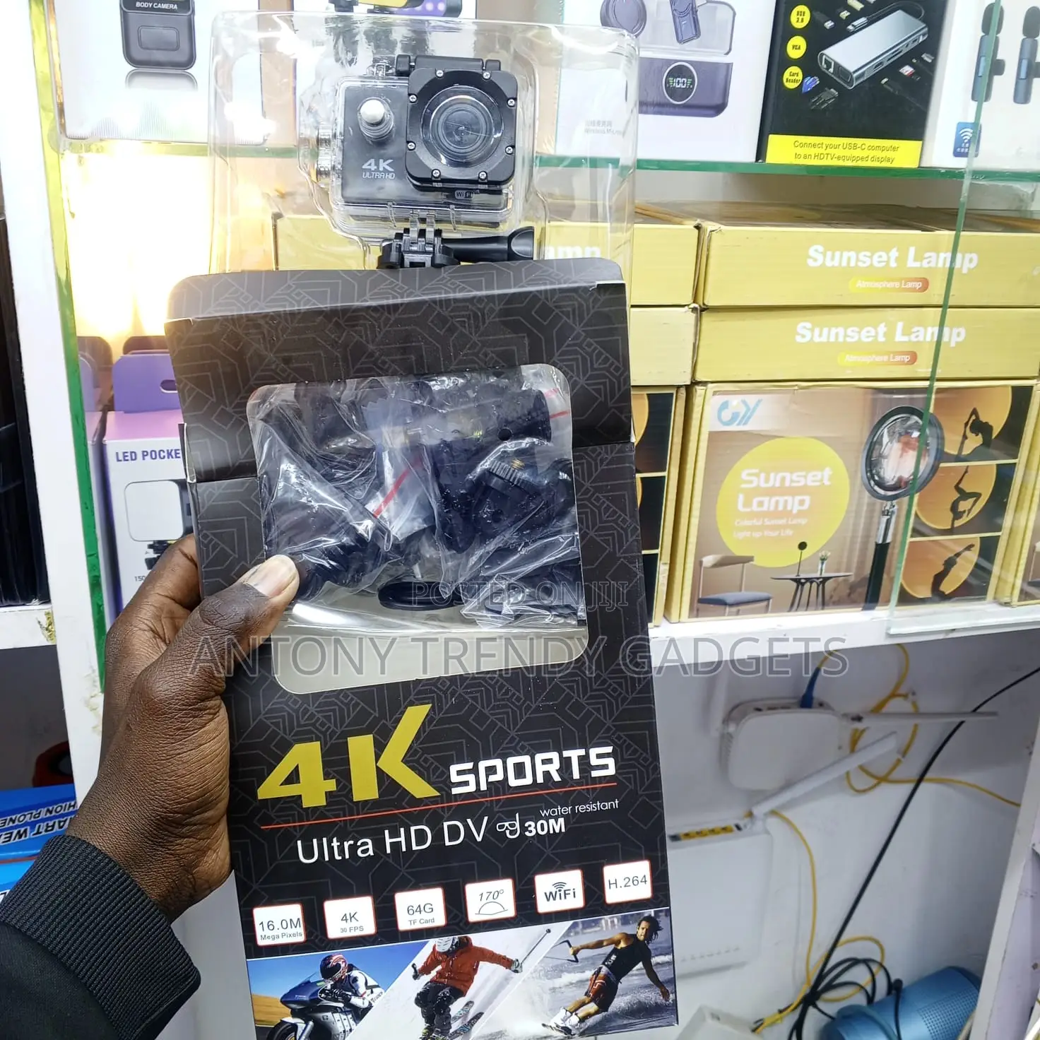 WiFi Sports Camera With Helmet Bike Mount Kit