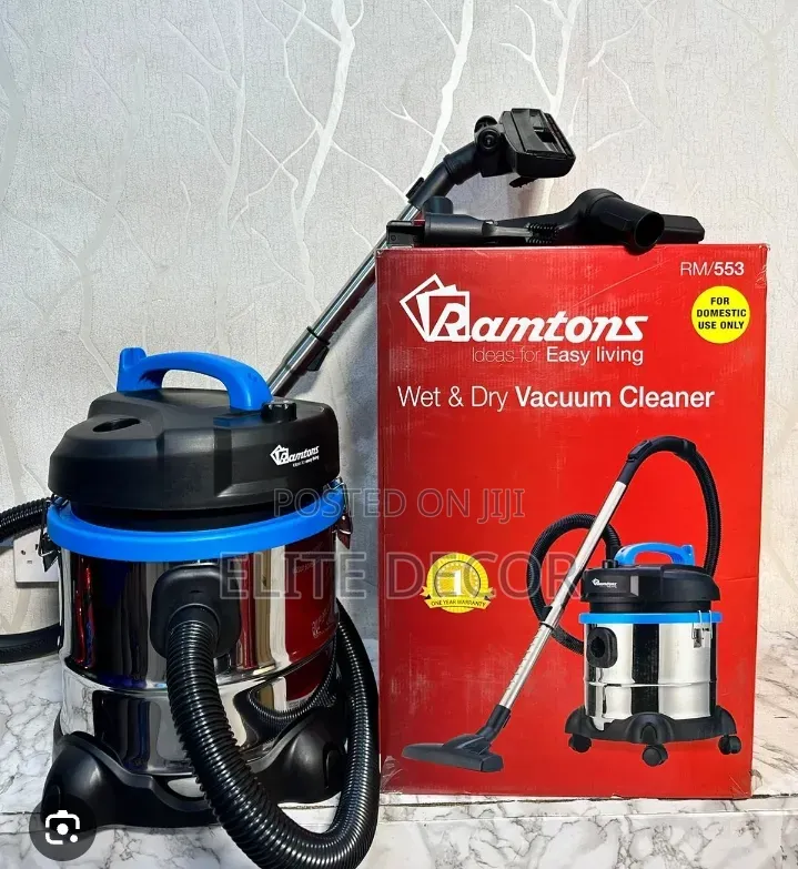 Ramtons RM/553 Wet Dry Vacuum Cleaner – 1400W Motor, 21L Stainless