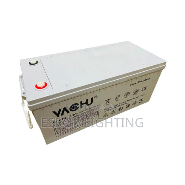 YACHU Solar Gel Battery 12V 200AH – Deep Cycle Solar Battery | - thumbnail 3