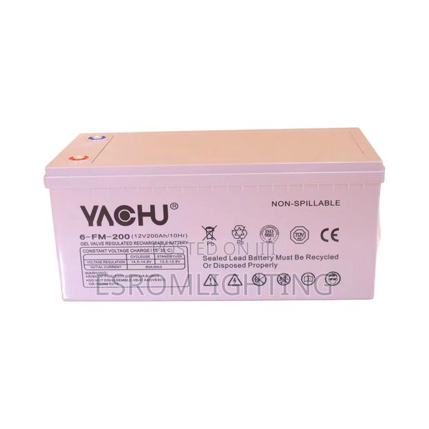 YACHU Solar Gel Battery 12V 200AH – Deep Cycle Solar Battery | - thumbnail 5