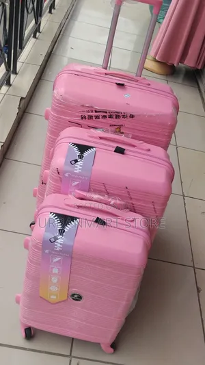 Suitcase Heavy Duty 3 in 1 Rubber Luggage Set With Spinner Wheels