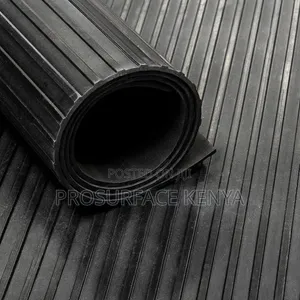 Heavy-Duty Ribbed Rubber Mat –