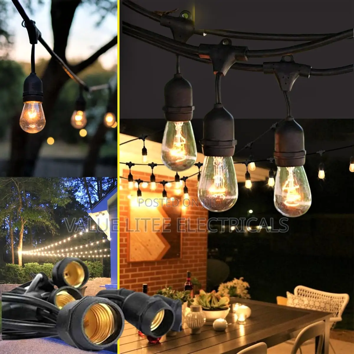 10 Meter String Bulb Light Fitting With 10bulb Holders