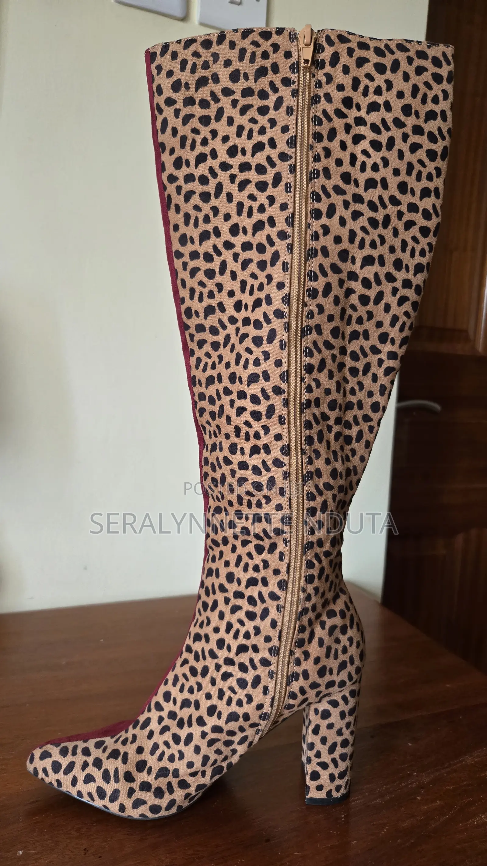 Two- Toned Knee-High Boots