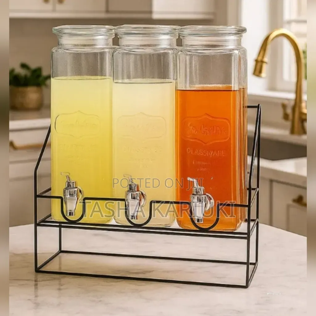 *1.6l Tripple Glass Juice Dispenser