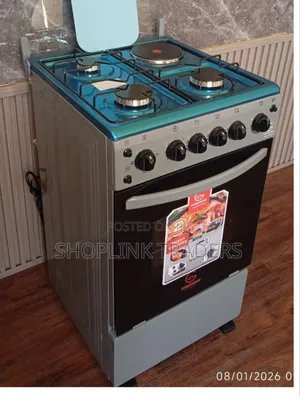 Eurochef Free-Standing Cooker – 3 Gas Burners + 1 Electric Hotplate