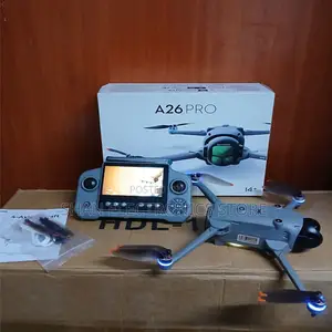 Dark Grey Speed Adjustment 4.5 Inch GPS Drone With UHD Cam A26