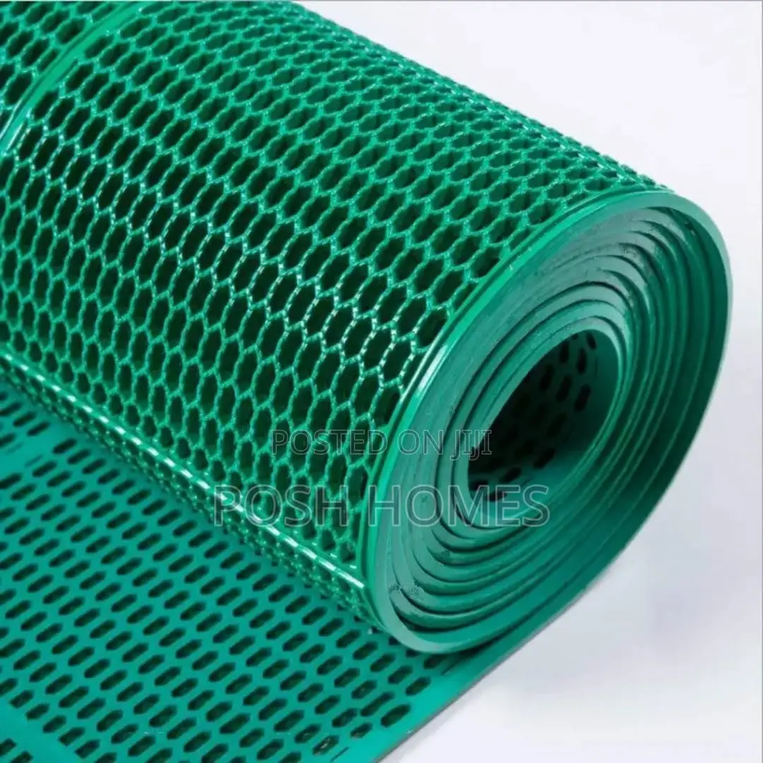 Heavy PVC Perforated Red and Blue Carpet