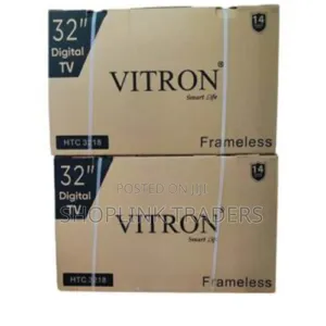Vitron 32" Inch Frameless Digital TV,Inbuilt Decoder,free Channels