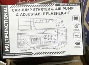 Digital Jump Starter With Digital Compressor Adjustable Flashlight