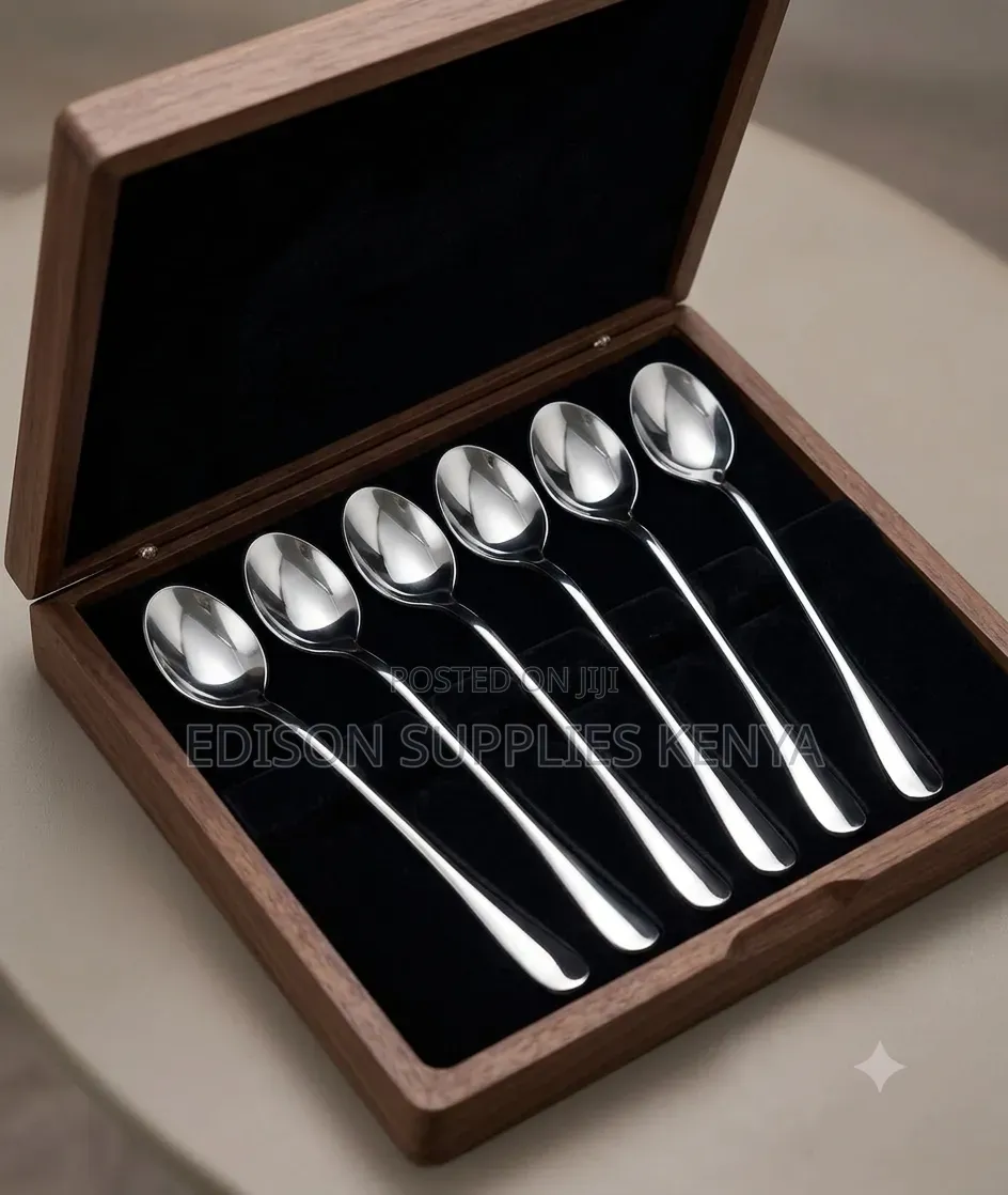 Long-Handle Tea Spoon Set Stainless Steel Premium Elegant Spoon Set