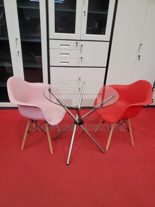 Glass Dining/Cefe Table With Chairs Set - thumbnail 2