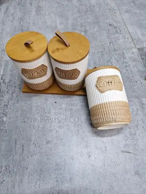 Available *3pc Rustic Ceramic Canister Set*