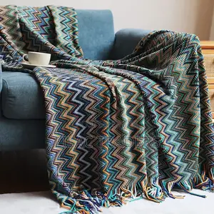 Knitted Throw Blanket Size 160*130 Cm_ga