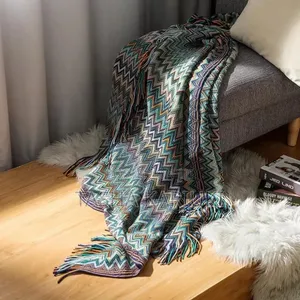 Knitted Throw Blanket Size 160*130 Cm_ga
