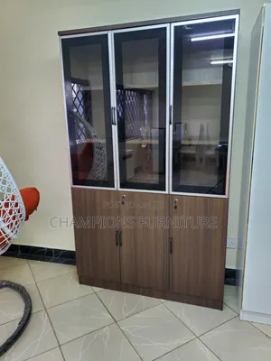 3-Door Wooden Filing Cabinet