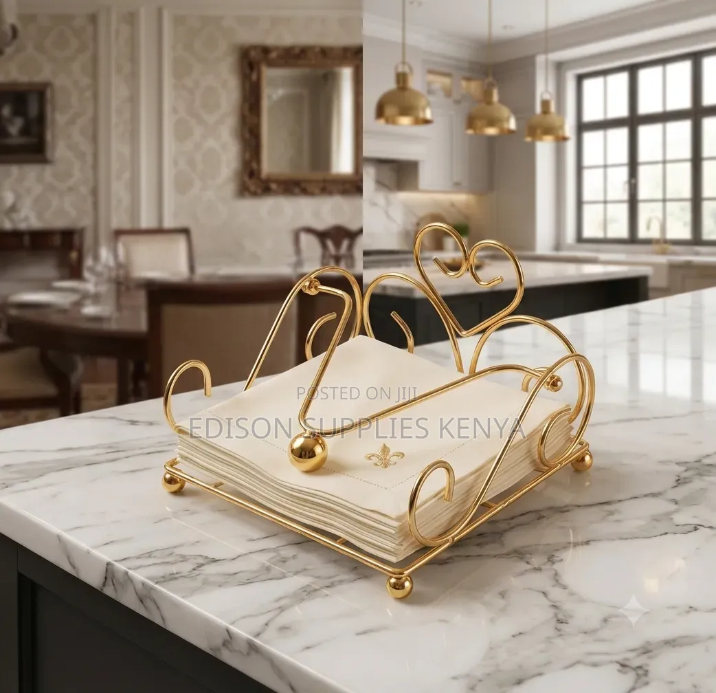 Serviette Holder Metallic Serviette Napkin Holder Flat