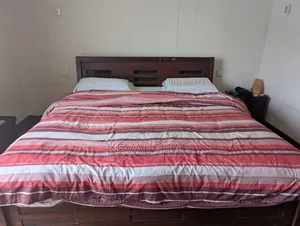 Elegant Solid Hard Wood 6x6 King Bed Frame (No Mattress)