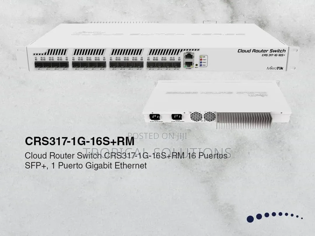 CRS317-1G-16S+RM Mikrotik Smart Switch 1 X Gigabit LAN 16 X SFP+ Ports