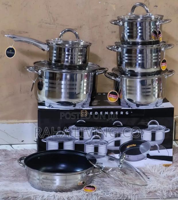 Edenberg 12pc Stainless Steel Sufuria Set
