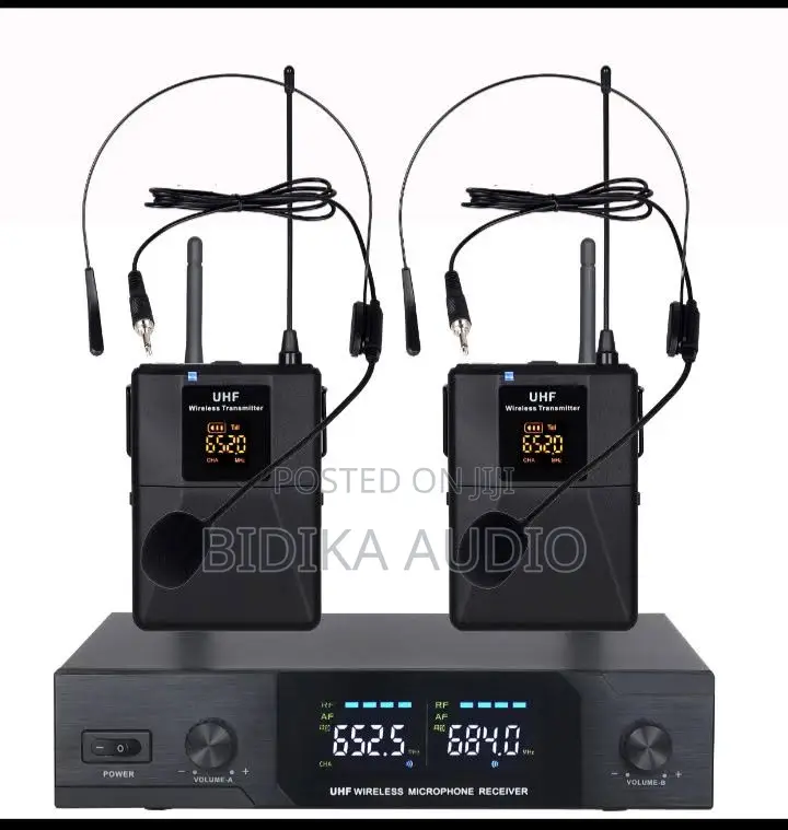 DUAL UHF Wireless Headset Microphones