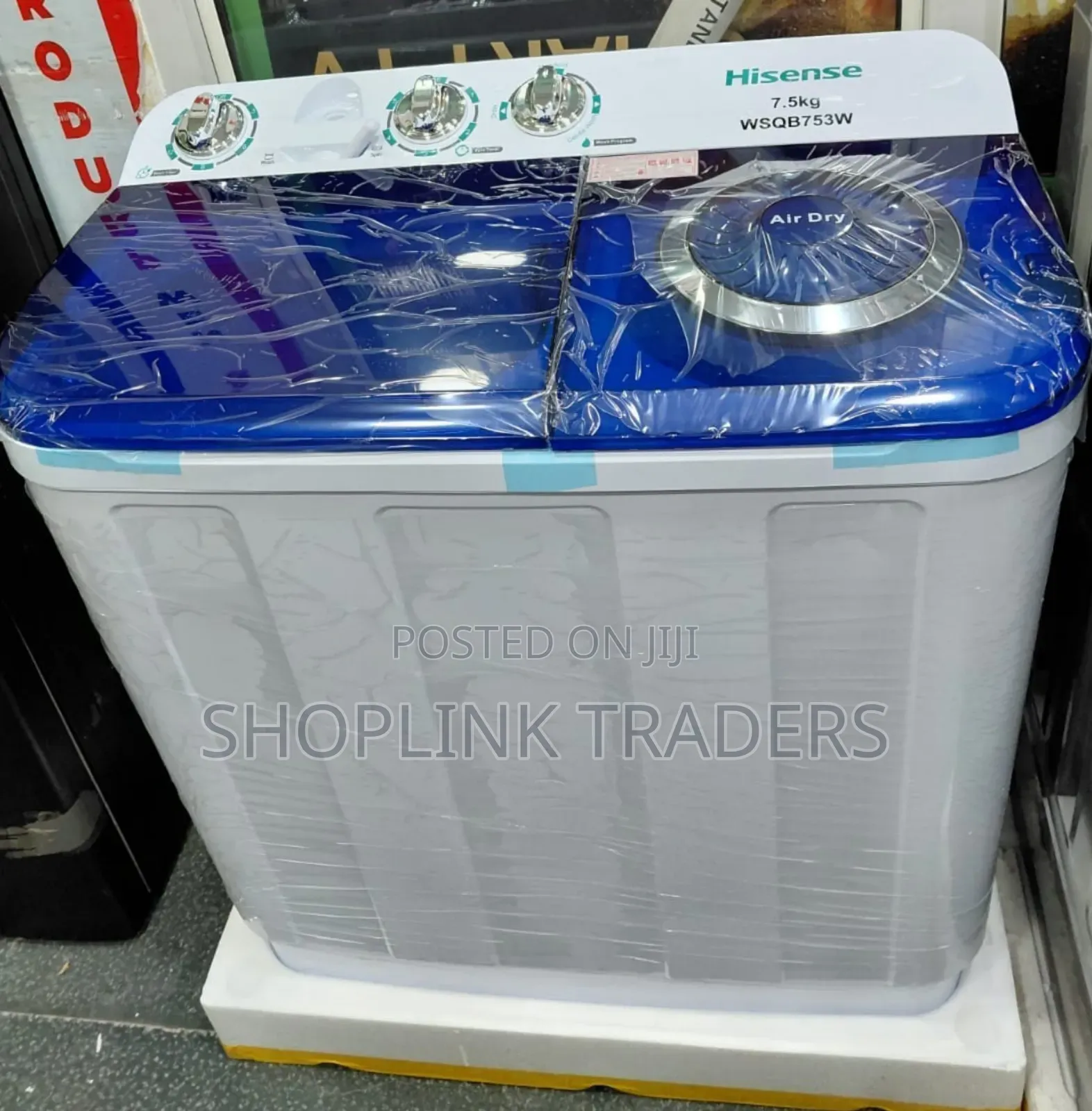 Hisense Washing Machine 7.5Kg Twin Tub Top Load WSQB753W White