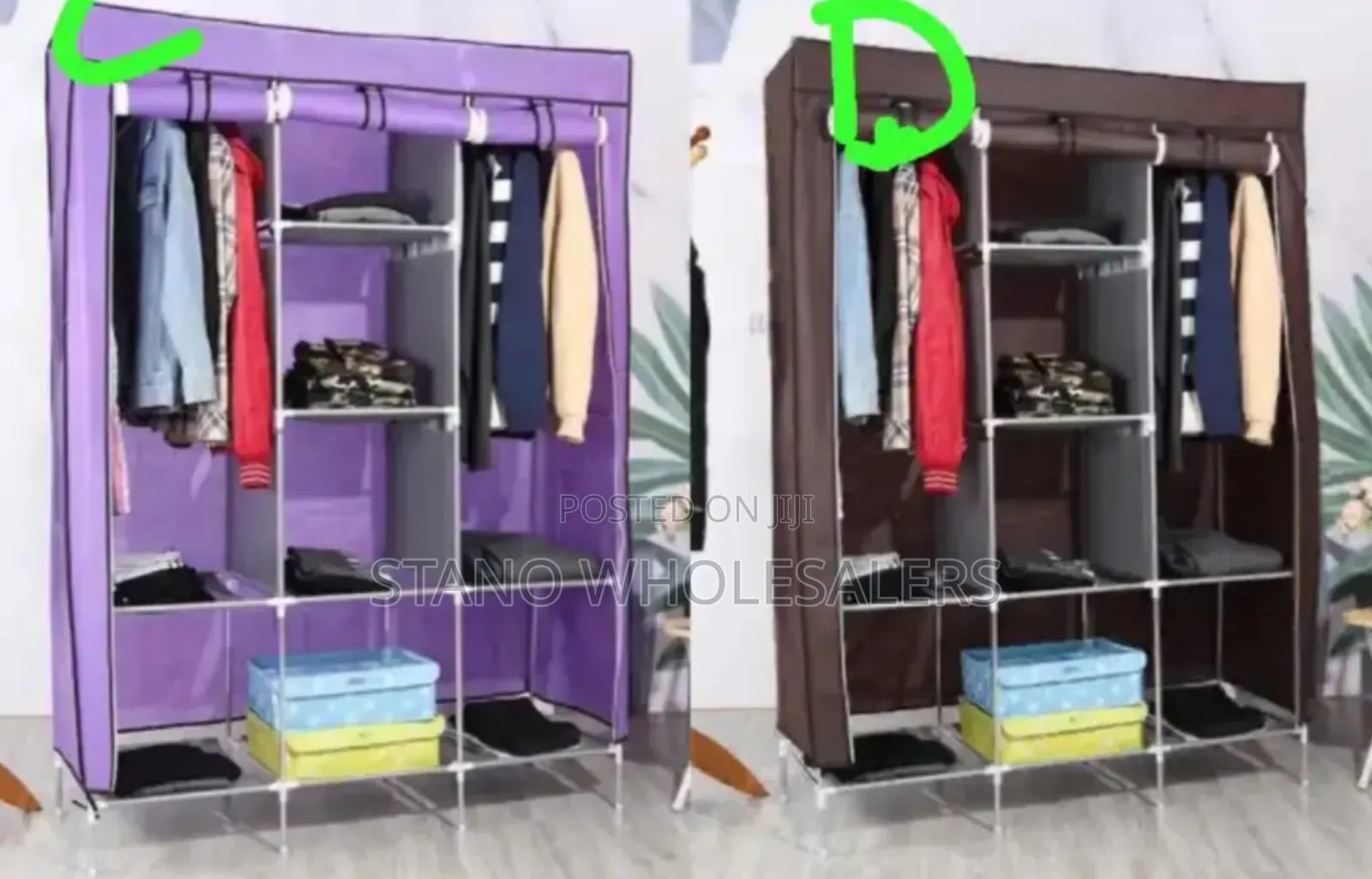 3 Column Metallic Wardrobe