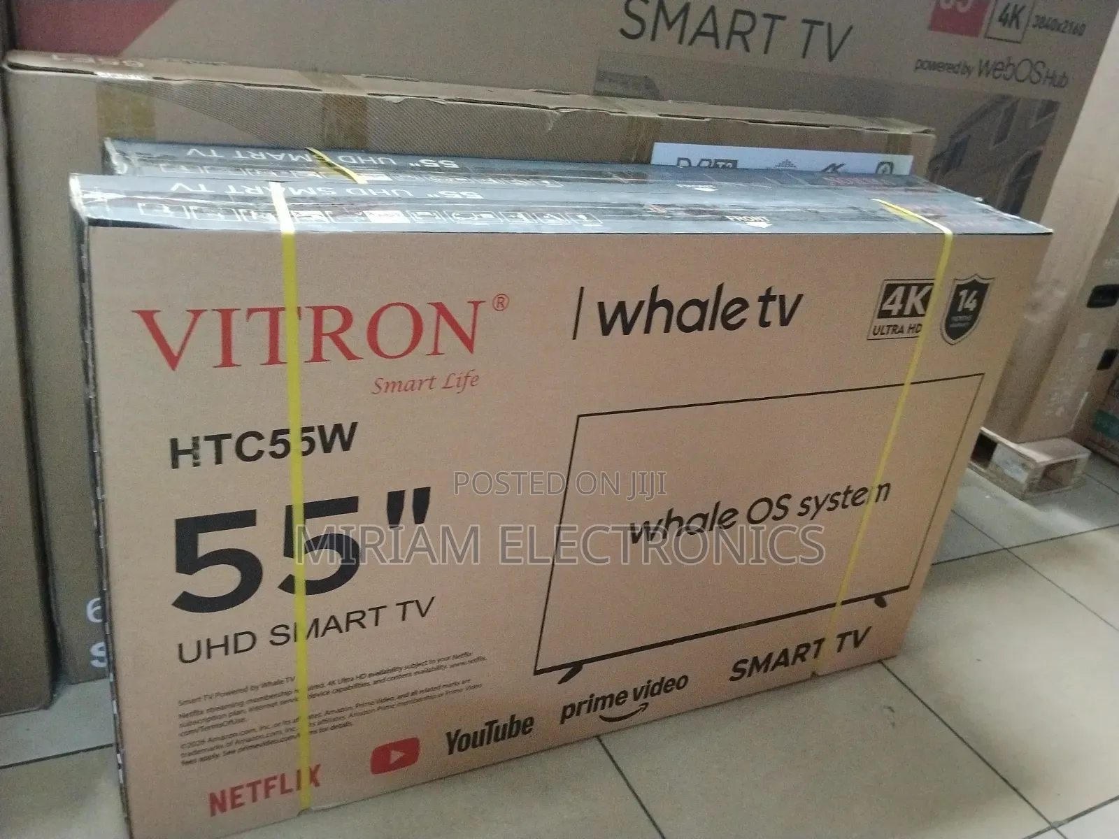 Vitron 55 Inch Smart TV Uhd TV Htc55w Whale Os System Hdr10 Led TV
