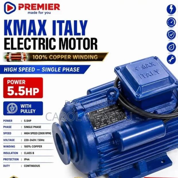 5.5Hp K-Max Italy Electric Motor/5.5Hp Electric Single Phase Motor