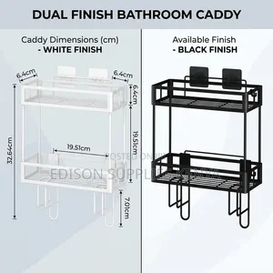 Over the Toilet Bathroom Organizer Shelf 2 Tier Caddy