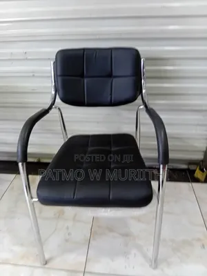 Catalina Visitor Chair With a Chrome-Plated Metal Frame and Fixed