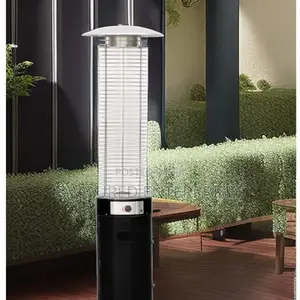 Cylindrical Patio Gas Heater With Quartz Flame Tube