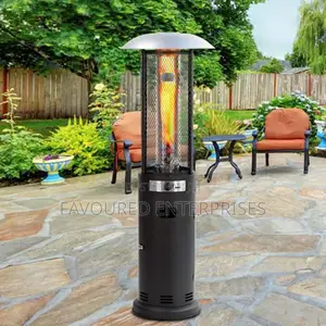 Cylindrical Patio Gas Heater With Quartz Flame Tube