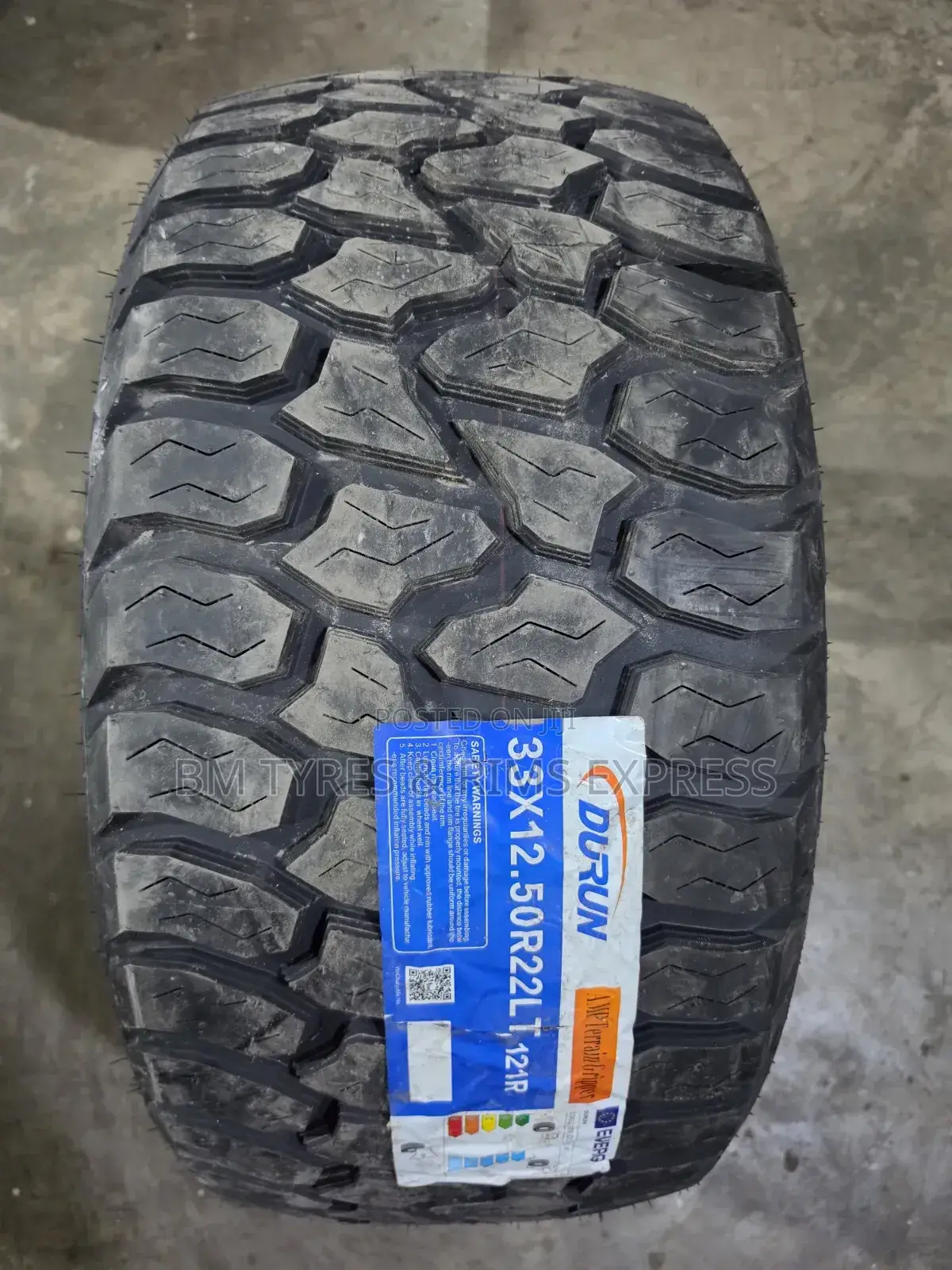 33 X12.50 R22 Durun Tires (Mud Terrain)