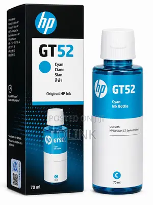 HP Gt52 Cyan Original Ink Bottle - M0h54ae