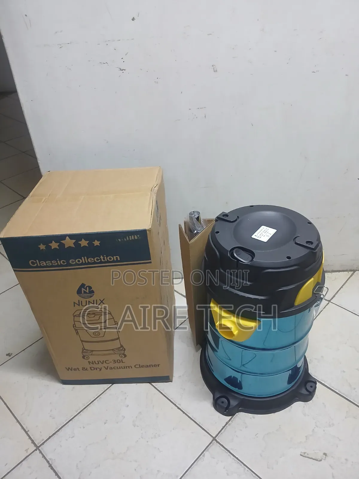 Nunix 30L Heavy-Duty Wet Dry Vacuum Cleaner With Strong Suction