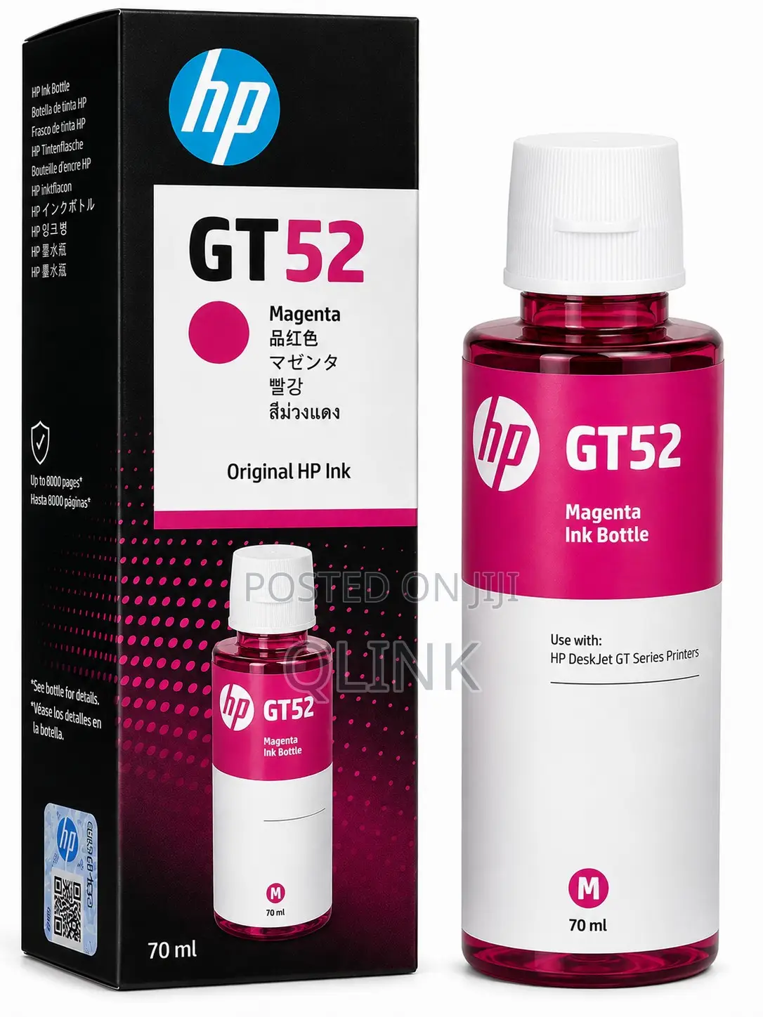 HP Gt52 Magenta Original Ink Bottle - M0h55ae