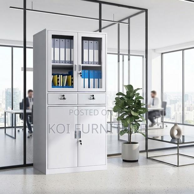 Office Cabinet; Two Doors Filing Storage Lockable Cabinet - thumbnail 2