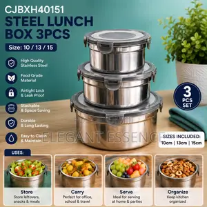 Steel Lunch Box 3pcs Set