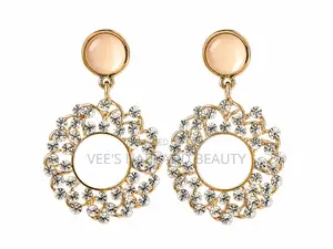 Sparkly Round Earrings | Statement Earrings | Women's Jewelry