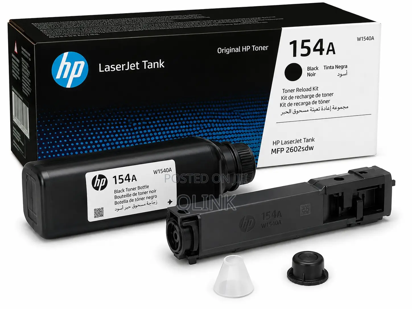 HP 154A Black Original LaserJet Tank Toner Reload Kit - W1540A