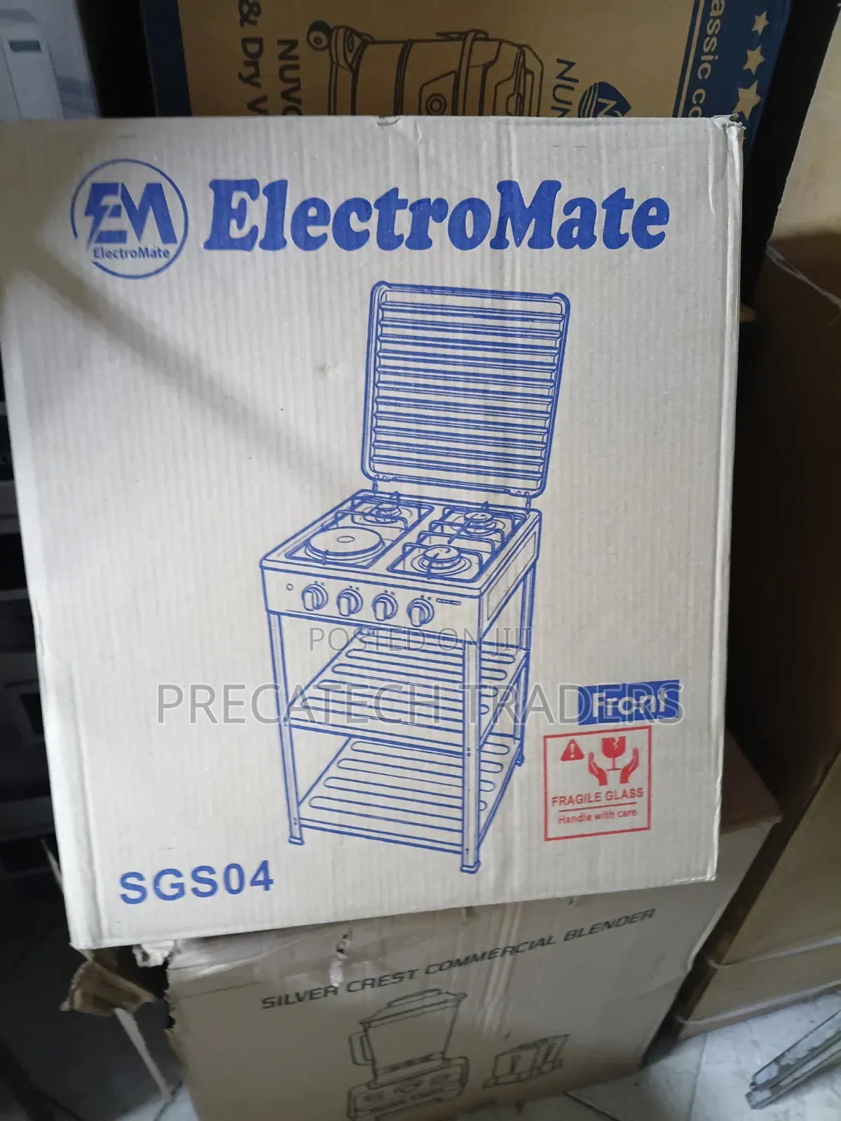 ElectroMate 3+1 Standing Cooker – Gas Burners Electric Hot Plate