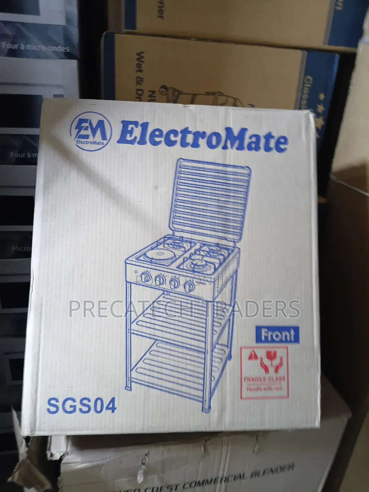 ElectroMate Standing Cooker With Storage Shelves – 3+1 Cooker
