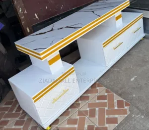 TV Stand Elegant 5ft Modern TV Stand With Marble Sheet Top