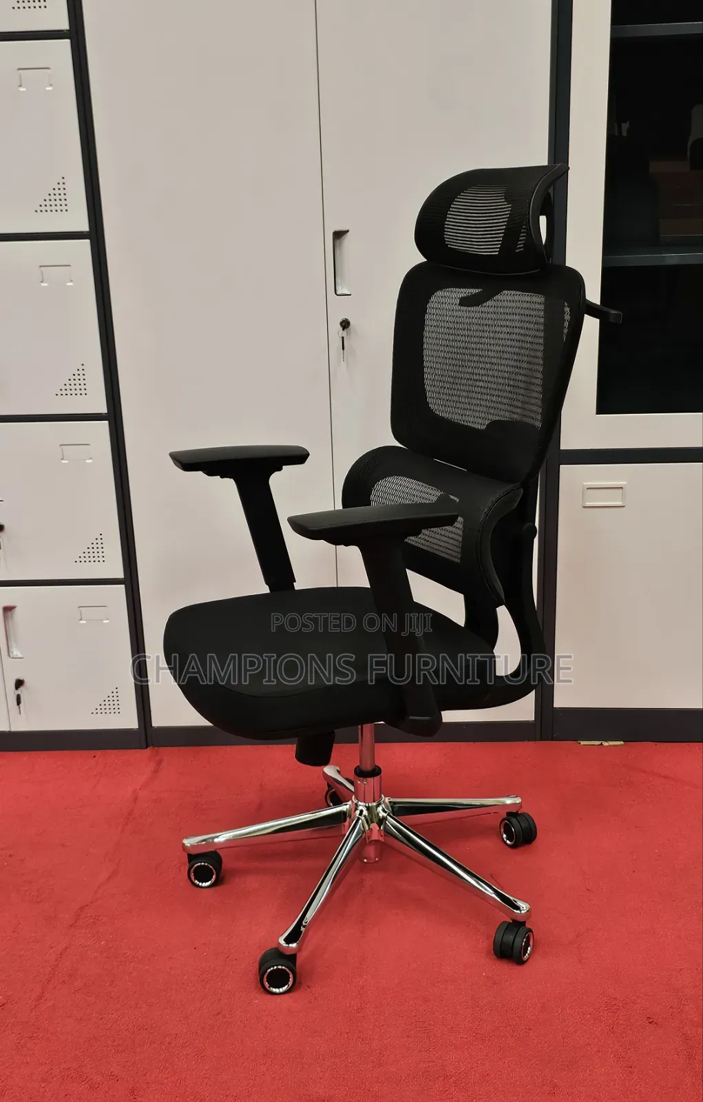 Black Mesh Orthopedic Office Chair